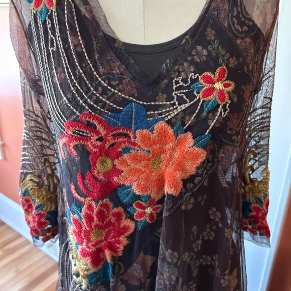 NWT Johnny Was Kyler Mesh Dress - Picture 2 of 6